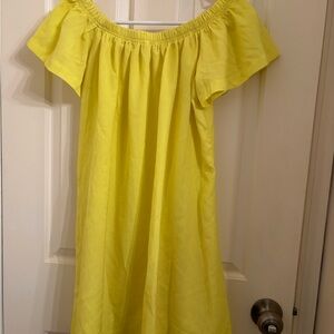 Yellow Off-Shoulder Dress